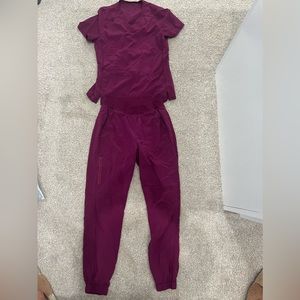 Cherokee Maroon Jogger Scrubs
